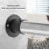 Set of 4 Heavy Duty 1-1/4 Inch Stainless Steel Closet Rod End Supports with Screws, Closet Pole Sockets (Black)