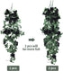 RECUTMS 4 Pieces Artificial Hanging Rose Flower 3.3Ft with 30 LED Fairy String Lights for Indoor Outdoor Wedding (Black)