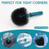 20" 2 1 Swimming Poolvio in Pool Brush Head for Pool, Heavy Duty Scrub Brush with EZ Clip & Wavy Nylon Bristles
