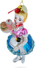 Blown Glass Christmas Ornament, Waitress Carrying Food
