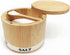 ThougrLyh Salt Box Bamboo Salt Container with Swivel Lid with Magnetic to