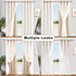 2 52W 84L Hiasan Blackout Curtains with Sheer Overlay, Thermal Insulated Mix & Match Double Layer Room Darkening