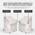 24D 24W 36H 800D 24x24x36 armless 24 24 36 inches x x UV-proof Waterproof Furniture Patio Cover white cream breathable