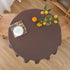 48 Inch NLMUVW Brown Linen Tablecloth Round Tables Water Resistant Textured Table Cloth Farmhouse Table Cover