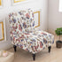 Armless 06 Accent Chair Cover - Soft Printed Slipcover for Living Dining Room Slipper Chairs