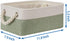 Temary Small Storage Baskets, 6 Pack Decorative Fabric Bins with Rope Handles for Organizing Clothes, Canvas Storage