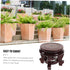 Wooden Flower Pot Base, Asian Wooden Vase Stand, Mini Bonsai Storage Rack for Potted Plants
