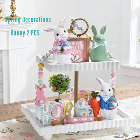 2 Easter Decorations PCS Spring Decor Easter Bunny Easter Decor Home Rabbit Mantle Easter Basket Stuffers Essentials