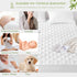 GRT King Mattress Protector, Waterproof Rayon from Bamboo, Quilted Fitted Cover, Dust Proof White