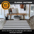 Black and White Striped Outdoor Rug, 27.5"x43", Hand Woven Cotton Washable Doormat