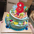 2.76in Birthday Candles Glitter Cake - Red Number 7 Candles Topper Decoration for Party Celebration