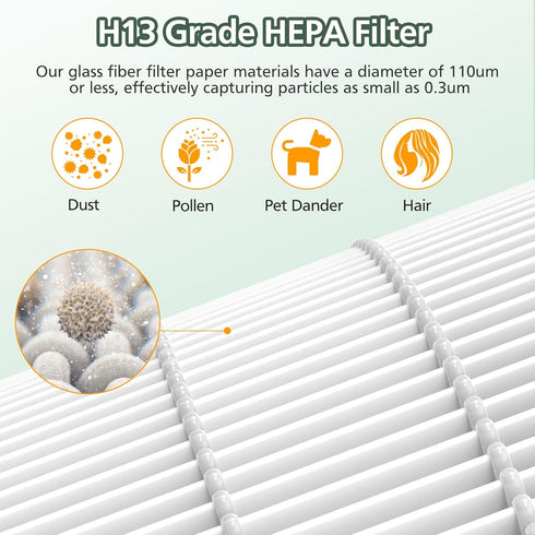 FLT4700 HEPA Filter M Replacement for G-Guardian AC4700, 2 HEPA + 4 Activated Carbon Filters (2+4)
