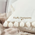 Top Finel Decorative Throw Pillow Covers 18x18, Set of 2, Cream White Velvet Cushion Covers with Pom Poms