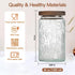 Yiluokuang 34 OZ Set Counter Airtight Glass Storage Jar with Bamboo Lid - Vintage Glass Jar Vintage Food Containers