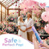 12Inches 4Pcs 4 Pack Gender Reveal Confetti Cannon - Biodegradable Powder & Heart Shaped Confetti Poppers - Pink