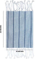 Peshtemal Hand Towels, 100% Natural Cotton Set of 2, 26 x 18 Inches for Bathroom, Gym, Hair Drying