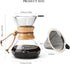 Pour Over Coffee Maker with Stainless Steel Filter, 20 oz Borosilicate Glass Carafe, Holds 3-4 Cups