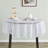 Juvale Round White Lace Tablecloth - Polyester Table Cover for Wedding Reception, Vintage Round Cover with Scalloped