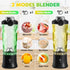 Portable Blender Personal Juicer, 20 OZ Electric Protein Shaker Bottle with Insulated Sleeve, USB-C Rechargeable for