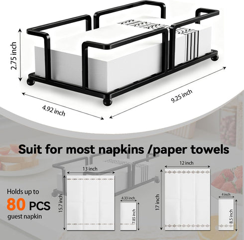 zizouoe Bathroom Napkin Holder Bathroom Paper Towel Holder Bathroom Guest Towel Holder Tray for Bathroom Napkin Holder