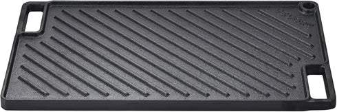 VEVOR Reversible Grill/Griddle, 17x10'' Pre-Seasoned Cast Iron Griddle Pan for BBQ, Gas Grill, Non-Stick Cookware.