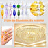 BronaGrand 20 Decoration,38mm,Gold Pieces Replacement Clear Chandelier Icicle Crystal Prisms Octogan Crystal Bead