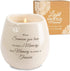 Pavilion 8 Oz Candle Holder, Cream Beige Ceramic Vessel with 100% Soy Wax, Tranquility Scent