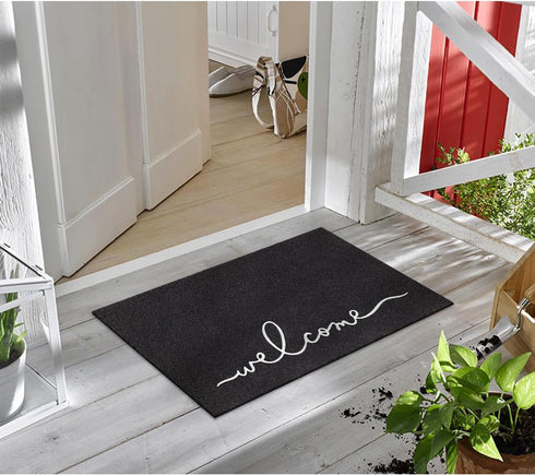 Welcome Mats for Front Door, Non-Slip Doormat for Easy Clean Entrance Mats for Home, Patio, High Traffic Areas
