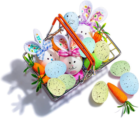 120 1-1.2" Winlyn Pcs Artificial Speckled Green Blue Foam Easter Eggs Decorative Eggs for Easter Party Neutral Spring