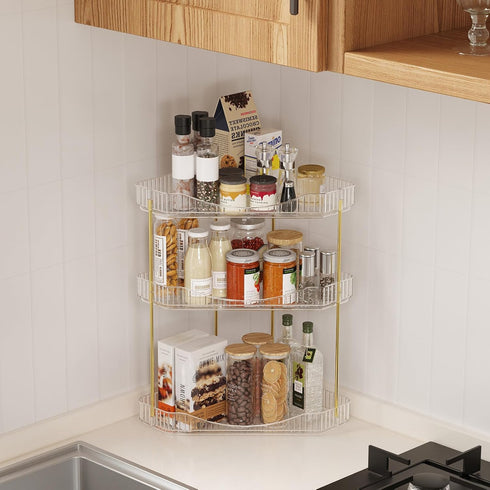 3-Tier Counter Countertop, 39 cm/15inch(H) Lifewit Corner Bathroom Organizer, Plastic Makeup Skincare Organizers