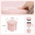 12.6"x12.6"x12.6" PINPLUS Floral Storage Ottoman Cube Boucle Footrest Stool with Lid, Multi-Functional Cube Seat