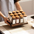 24Pcs Labels-4oz 2pcs Yangbaga Glass Spice Jars with Acacia Wood Lid Square Spice Containers and Rack with Pepper
