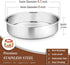 P&P CHEF 6 Inch Round Cake Pan Set of 3, Stainless Steel Baking Layer Pans for Birthday Cake, Silver