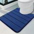 Buganda Memory Foam U-Shaped Contour Toilet Rugs, Non-Slip Absorbent Toilet Mat, Thick Soft Washable Bathroom Rugs (24"