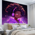 SARA NELL Tapestry, Black Girl Love Music Wall Hanging, Hippie Art Throw Tablecloth 50X60 Inches for Bedroom