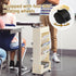 5 AGTEK Tier Rolling Utility Cart, Book Cart with Wheels, Office Book Carts with Divided Top Shelf for Organizing Books