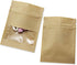 PABCK 100 Pack Clear Window Airtight Seed Packets, Brown Kraft Paper Envelopes for Food Storage