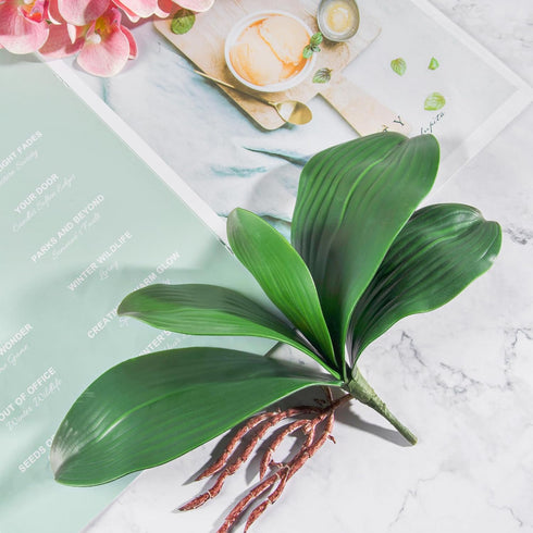 Miracliy Phalaenopsis Orchid Leaves - Fake Leaves Real Latex Touch Plants for Arrangement