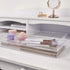 STORi SimpleSort 2-Piece Stackable Clear Drawer Organizer Set, 15" x 6" x 2" Rectangle Trays for Makeup and Office