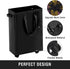 Slim Rolling Laundry Basket, 45L Small Hamper with Wheels and Adjustable Long Handles, Black