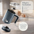 4-in-1 2-Minute COOK WITH COLOR Electric Milk Steamer and Frother - Heating and Frothing, Hot and Cold Foam Maker
