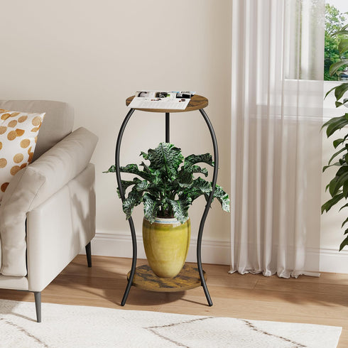 2 Plant Stand Indoor, Tier Round Tall Plant Stand, Flower Pot Stand, Plant Shelf Rack, Corner Plant Stand for Planter