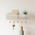 Umbra Estique Entryway Organizer – Great for Storing Keys, Small Accessories, Mail, Wallets and More, White Finish
