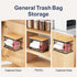 2 Pack 13 iSPECLE Garbage Bag Dispenser - Trash Bag Dispenser with Bamboo Top for Gallon Bag, Pull Out One Bag at A