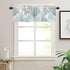 Blue Farmhouse Short Window Curtain Valances, Summer Beach Coral Starfish Valances, Nautical Coastal Rod Pocket