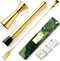 Homestia 10" Stainless Steel Muddler, 12" Cocktail Spoon, 1 oz 2 oz Double Jigger, 3 PCS Gold Cocktail Set for Beverages