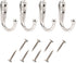 Eboot 20 Pcs Small Coat Hook Single Robe Bathroom Towel Hooks with 50 Pieces Screws for Bags