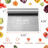 Pro Dough Pastry Scraper/Cutter/Chopper, Stainless Steel Mirror Polished with Measuring Scale, Multipurpose