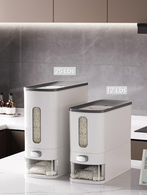 12 Lbs,Large IEEK Rice Dispenser Cereal Dry Food Storage Containers Rice Storage Container Sealed Moisture Proof