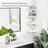 Set 4, Forbena White Corner Floating Shelves for Wall of Rounded Corner Shelves Wall Mounted for Kids Bedroom Books
